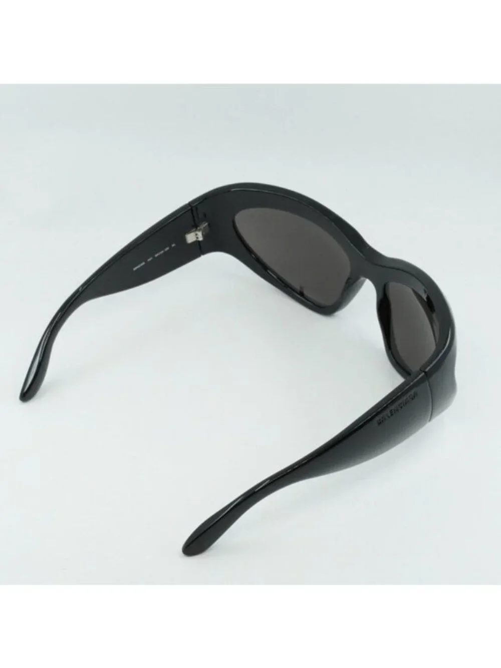 Balenciaga BB0228S 001 Sunglasses Black Geometric Frame, Grey Lenses